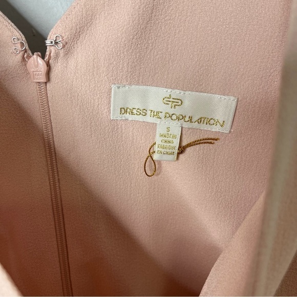 Dress The Population Sandy Sheath Midi Dress Powder Blush Size Small Sleeveless - Picture 6 of 8